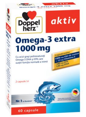 DOPPELHERZ AKTIV OMEGA-3 EXTRA 1000MG X 60 CAPSULE