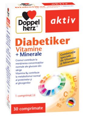 DOPPELHERZ AKTIV DIABETIKER VITAMINE + MINERALE 30 COMPRIMATE