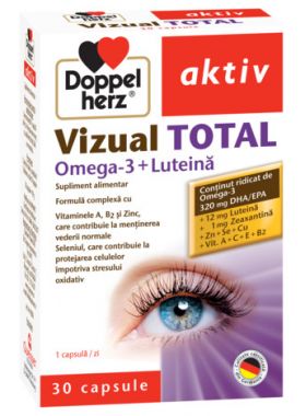 DOPPELHERZ AKTIV VIZUAL TOTAL OMEGA-3 + LUTEINA 30 CAPSULE