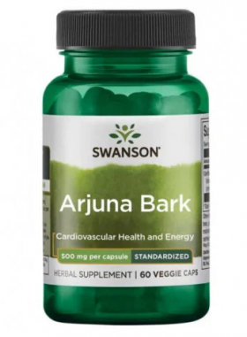 Arjuna Bark Extract Standardizat, 500mg, 60 cps - Swanson