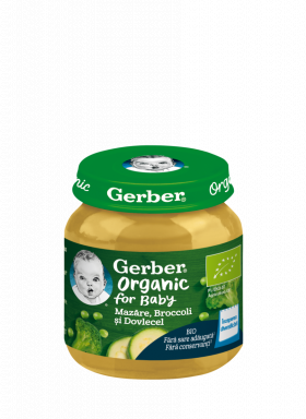 Mazare cu brocoli si dovlecel +4 luni, 125g, Gerber