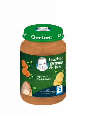 Legume cu vitel +6 luni, 190g, Gerber