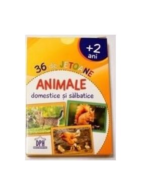 36 de jetoane - Animale domestice si salbatice 2 ani+