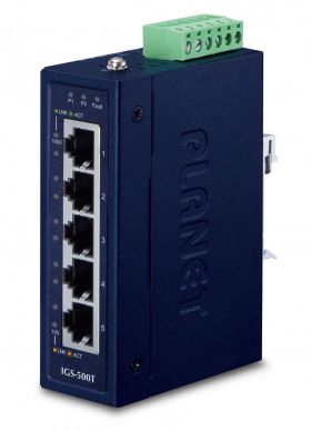 PLANET IGS-500T switch-uri Fara management Gigabit Ethernet (10/100/1000) Albastru (IGS-500T)