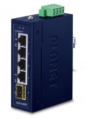 PLANET IGS-510TF switch-uri Fara management Gigabit Ethernet (10/100/1000) Albastru (IGS-510TF)