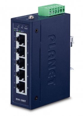 PLANET ISW-500T switch-uri Fara management Fast Ethernet (10/100) Albastru (ISW-500T)