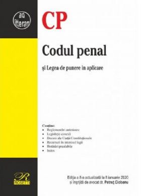 Codul penal. Editia a 8-a actualizata la 8 ianuarie 2020 | Petrut Ciobanu