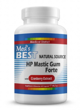 HP Mastic Gum Forte cu Cranberry Extract 500 mg, 60 cps - MED'S BEST