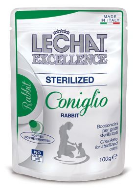 Hrană umedă Lechat Excelence 100g Cat Steril, Iepure