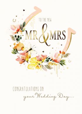 Felicitare - Wedding Day - To The New Mr & Mrs | Great British Card Company