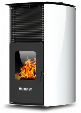 Centrala termosemineu pe peleti Burnit Advant V2 White 13 kw, echipata cu pompa de circulatie, vas de expansiune, automatizare, suprafata pana la 100 metri patrati