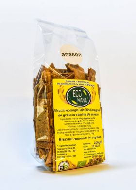 Biscuiti integrali cu anason, eco-bio, 200g - Ecomania