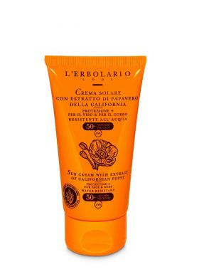 Crema de protectie solara cu extract de mac SPF50+ Sun, 75ml, L'Erbolario