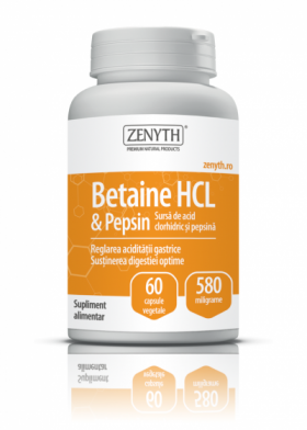 Betaine HCL si Pepsina 580mg 60cps - Zenyth