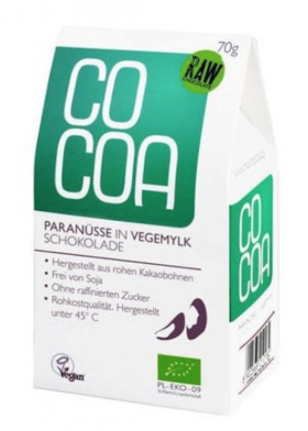 Nuci de brazilia in Ciocolata, eco-bio, 70g - Cocoa