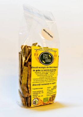 Biscuiti integrali cu seminte de dovleac, eco-bio, 200g - Ecomania