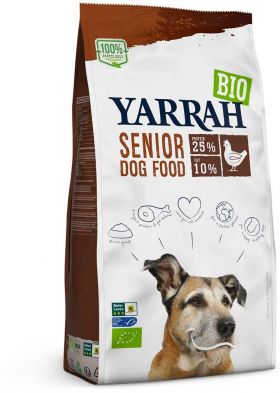 Hrana uscata pentru caini senior, cu pui, 25% proteina si 10% grasimi, eco-bio, 2kg - Yarrah