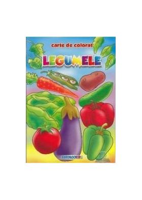 Legumele - Carte de colorat