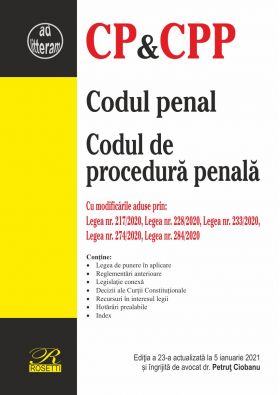 Codul penal. Codul de procedura penala | Petrut Ciobanu