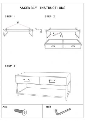 Comoda TV Hanoi, Mauro Ferretti, 95x38x38 cm, fier/MDF