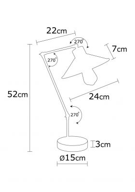 Lampa de masa, Alby, 525NOR2123, Fier, Auriu