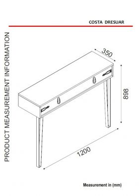 Bufet, Tera Home, Costa, 120x90x35 cm, PAL, Bej/Maro