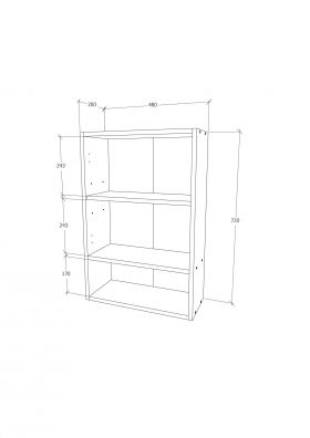 Corp Baie Zed, Suspendat, 2 Usi, Alb lucios/Alb, MDF, L 48 x l 22 x H 72 cm