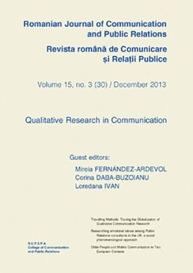 Romanian Journal of Communication and Public Relations / Revista romana de comunicare si relatii publice - nr. 30 / 2013 |