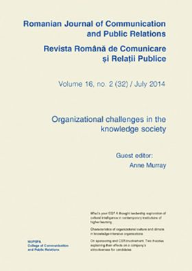 Romanian Journal of Communication and Public Relations / Revista romana de comunicare si relatii publice - nr. 32 / 2014 |