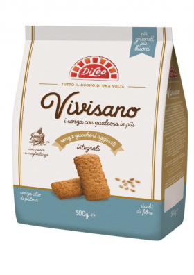 Biscuiti integrali fara zahar Vivisano, 500g, Di Leo