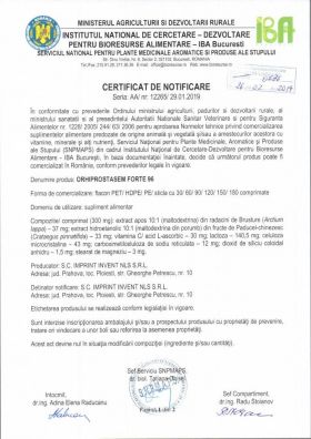 Orhiprostasem Forte 96, 60tb, Homeogenezis
