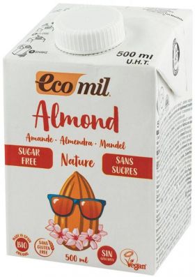 Bautura, natur de migdale, fara zahar, eco-bio, 500ml - Ecomil