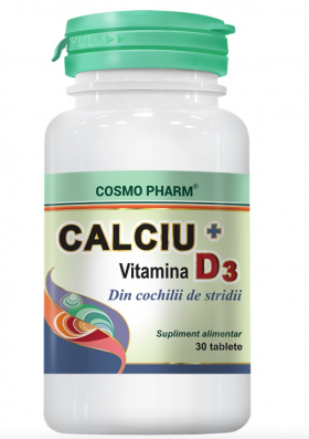 Calciu si Vitamina D3, 90tbs - Cosmo Pharm