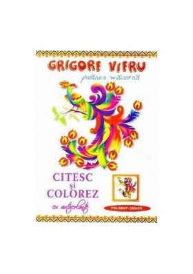 Citesc si colorez cu autocolante Pasarea maiastra - Grigore Vieru