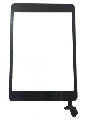 Touchscreen Digitizer Apple iPad Mini 2 A1489 A1490 A1491 cu buton home si cip IC Negru Geam Sticla Tableta