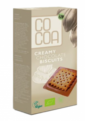 Biscuiti in ciocolata cremoasa, eco-bio, 95g - Cocoa