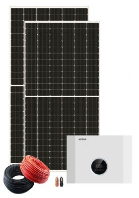 Pachet sistem fotovoltaic monofazat on-grid, 3.9 kW, 7x Panouri monocristaline Yingli 550 Wp, Invertor Kstar Blue-S-3680, Cablu si Conectori