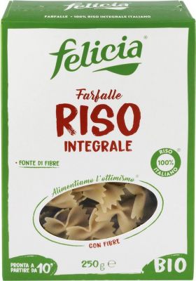 Farfalle din orez integral, eco-bio, 250g - Felicia