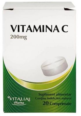 VITAMINA C 200MG, 20 Comprimate - VITALIA PHARMA