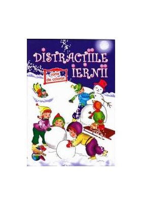 Distractiile iernii - Carte de colorat