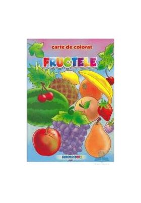 Fructele - Carte de colorat