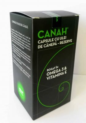 Capsule cu ulei de canepa 1565mg ECO-BIO 84cps - CANAH