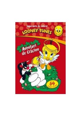 Looney Tunes - Aventuri de Craciun - Supercarte de colorat