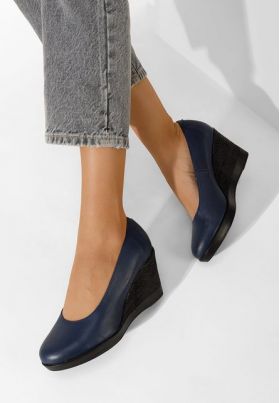 Pantofi cu platforma navy Zolia