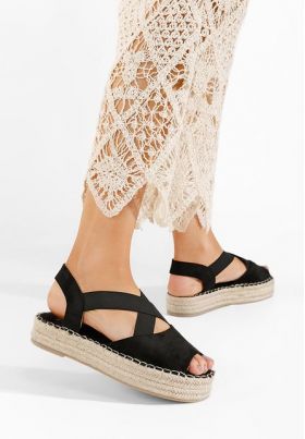 Sandale tip espadrile Nola negre