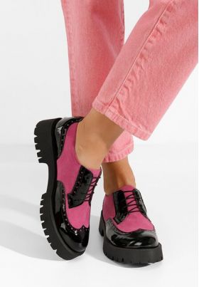 Pantofi dama brogue Flexa fucsia