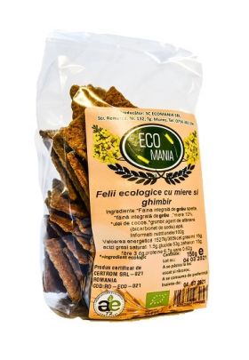 Felii cu miere si ghimbir, 150g, Ecomania