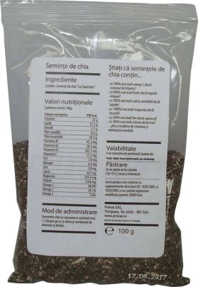 Seminte de Chia 100g Pronat