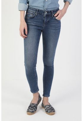 Blugi skinny cu talie medie