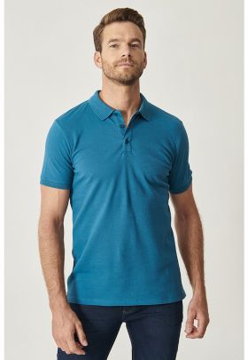 Tricou polo slim fit de bumbac